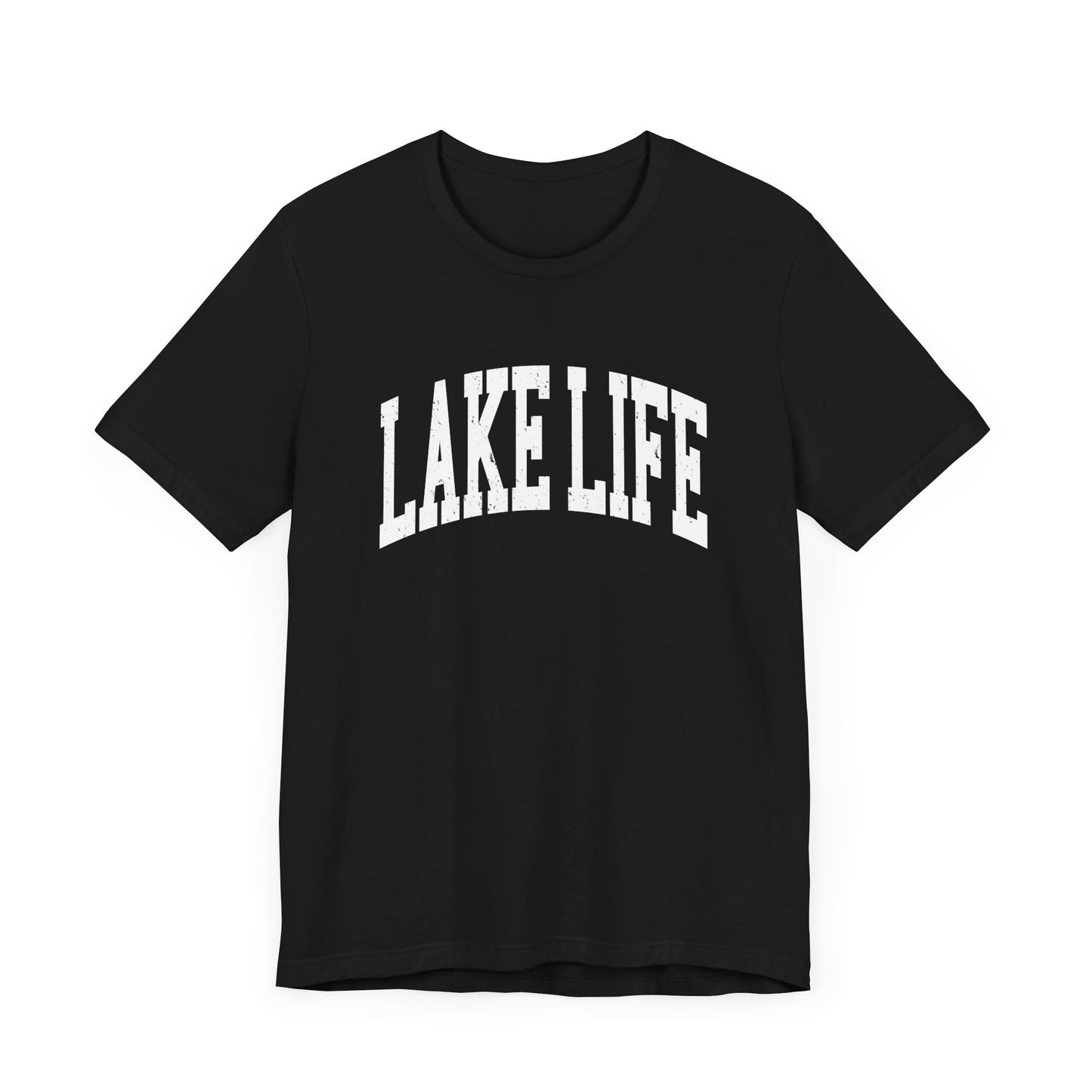 Lake Life™ White Design Unisex Jersey Short Sleeve Tee by Pontoon Girl®