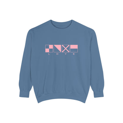 Love Nautical flag - Unisex Garment-Dyed Sweatshirt by Pontoon Girl