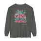 Lake Life™ Just a Girl Who Loves Boating Unisex Garment-dyed Long Sleeve T-Shirt by Pontoon Girl®