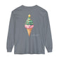 Lake Life™ Twisted Tree Cone Unisex Garment-dyed Long Sleeve T-Shirt by Pontoon Girl®