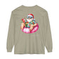 Lake Life™ Tubing Santa Garment-dyed Long Sleeve T-Shirt by Pontoon Girl®