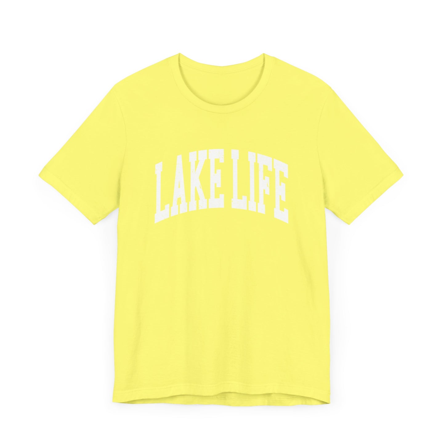 Lake Life™ White Design Unisex Jersey Short Sleeve Tee by Pontoon Girl®