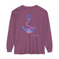 Lake Life™ Heart Anchor Garment-dyed Long Sleeve T-Shirt by Pontoon Girl®