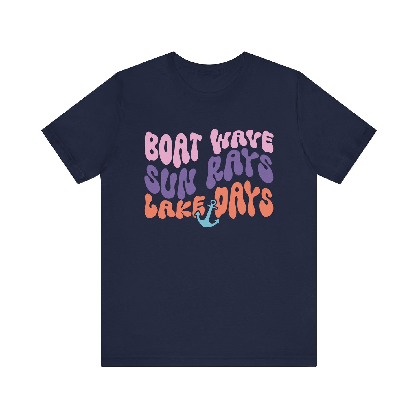 Boat Waves Sun Rays Lake Days Unisex Jersey Short Sleeve Tee by Pontoon Girl®