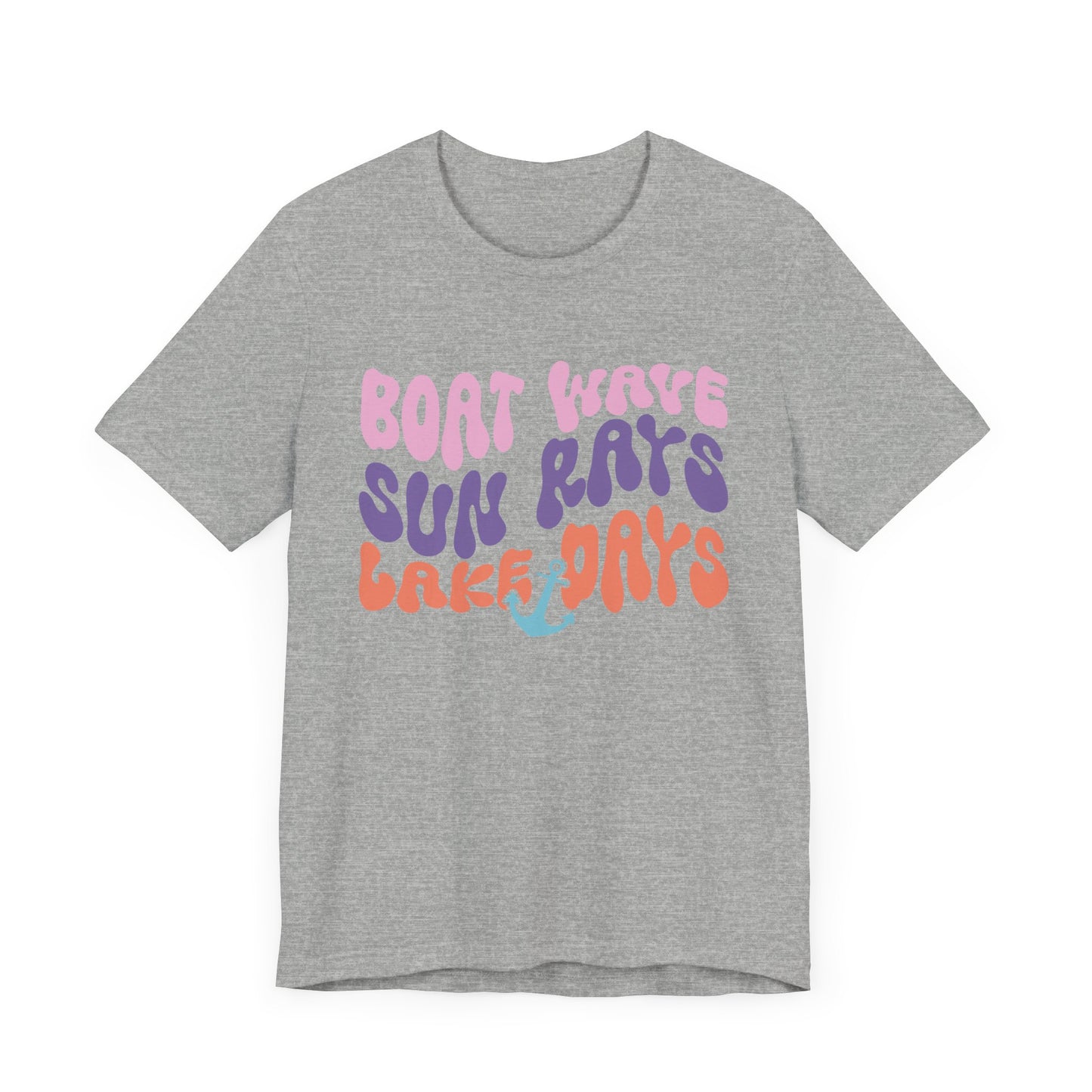 Boat Waves Sun Rays Lake Days Unisex Jersey Short Sleeve Tee by Pontoon Girl®