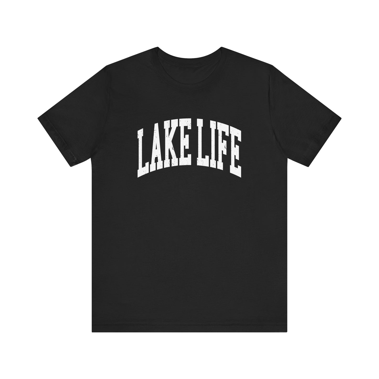 Lake Life™ White Design Unisex Jersey Short Sleeve Tee by Pontoon Girl®