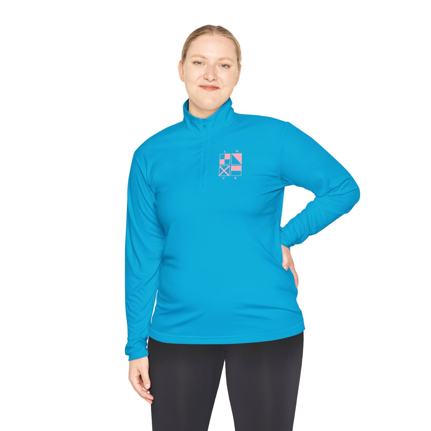 LOVE Nautical Flags Unisex Quarter-Zip Pullover by Pontoon Girl®