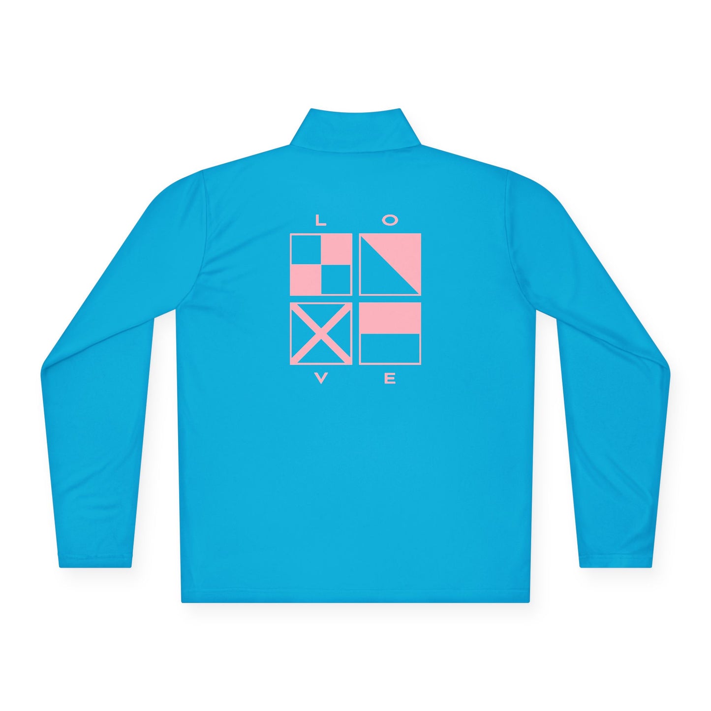 LOVE Nautical Flags Unisex Quarter-Zip Pullover by Pontoon Girl®