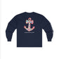 Sweet Anchor - Living the River Life™ - Customizable - Long Sleeve Tee by Pontoon Girl® in Dark Colors