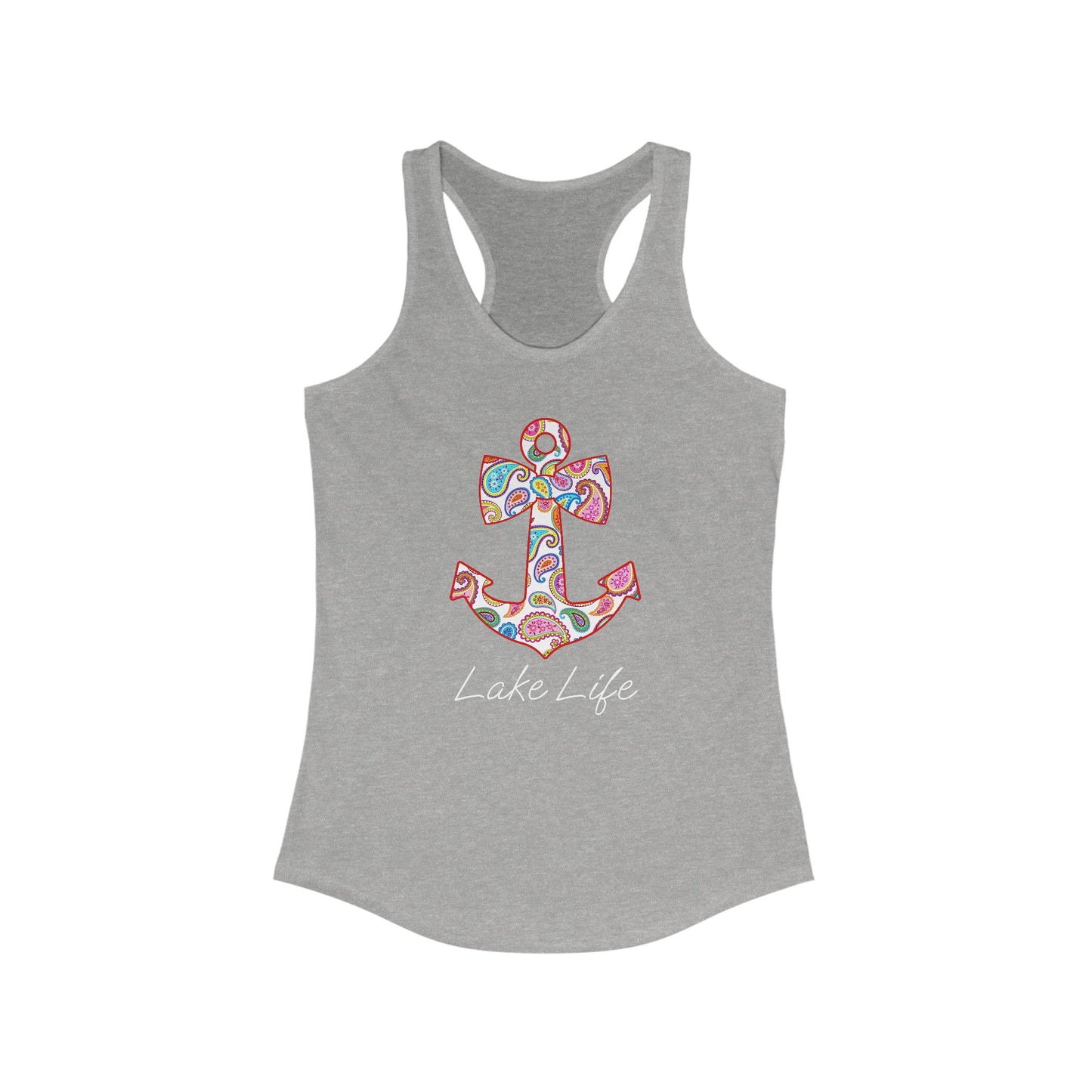 Sweet Anchor Lake Life™ Paddle Women's Ideal Racerback Tank by Pontoon Girl®