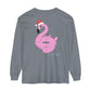 Lake Life™ Flamingo Tube Unisex Garment-dyed Long Sleeve T-Shirt by Pontoon Girl®