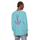 Lake Life™ Heart Anchor Garment-dyed Long Sleeve T-Shirt by Pontoon Girl®