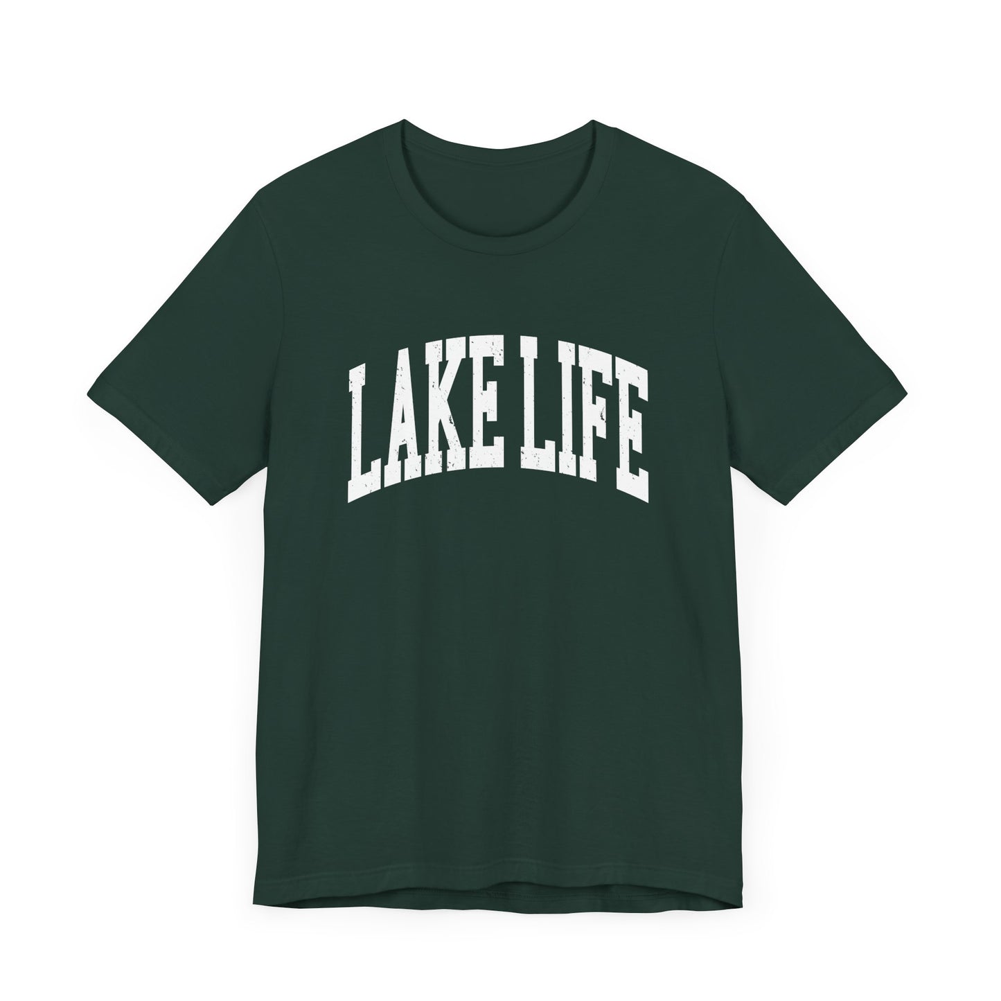 Lake Life™ White Design Unisex Jersey Short Sleeve Tee by Pontoon Girl®