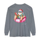 Lake Life™ Tubing Santa Garment-dyed Long Sleeve T-Shirt by Pontoon Girl®