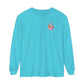 Lake Life™ Tubing Santa Garment-dyed Long Sleeve T-Shirt by Pontoon Girl®