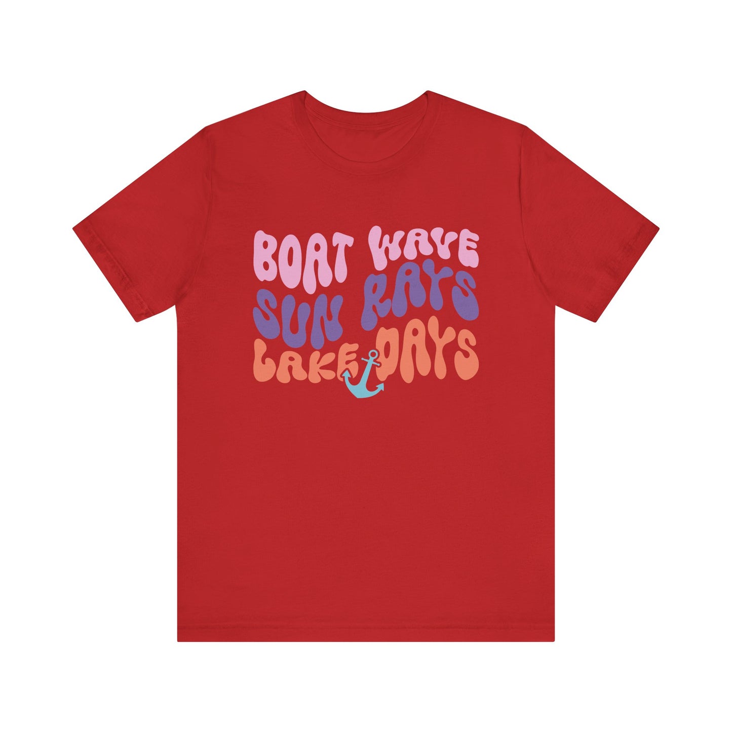 Boat Waves Sun Rays Lake Days Unisex Jersey Short Sleeve Tee by Pontoon Girl®