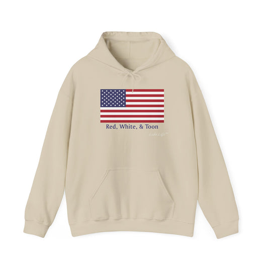 Red White and Toon™ Classic Lake Life™ Hooded Sweatshirt by Pontoon Girl®