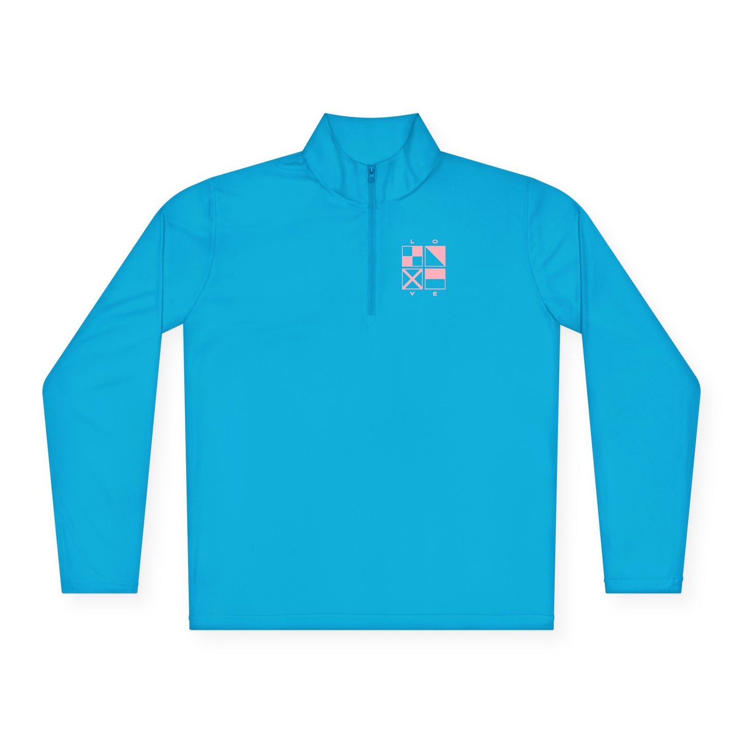 LOVE Nautical Flags Unisex Quarter-Zip Pullover by Pontoon Girl®