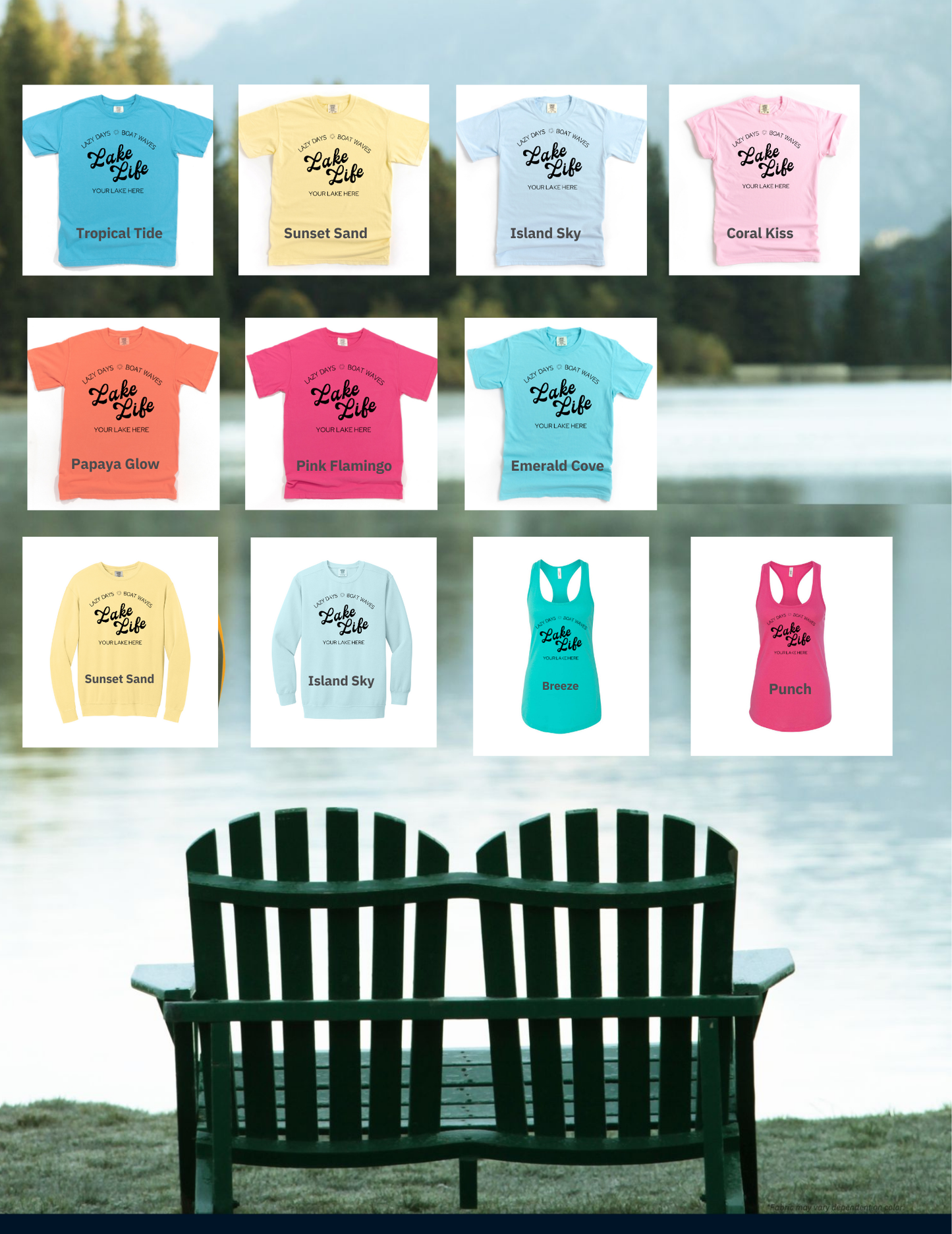 Lazy Days Design - Apparel - Bold Waves Color Palette