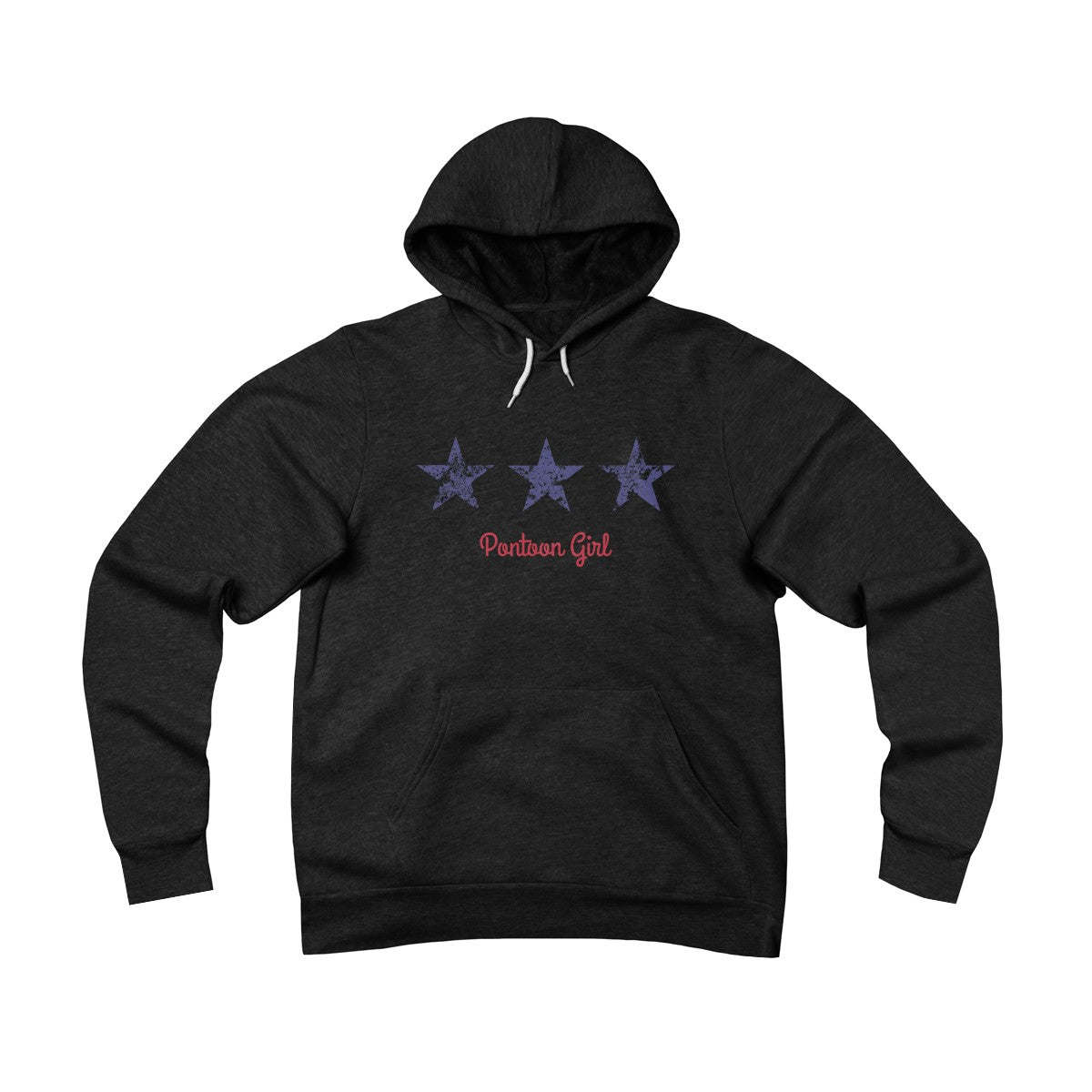 Pontoon Girl - Red White and Toon - Contemporary Flag Hoodie