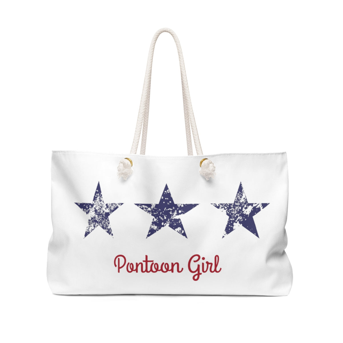 Pontoon Girl Contemporary Flag - Red White and Toon Weekender Bag