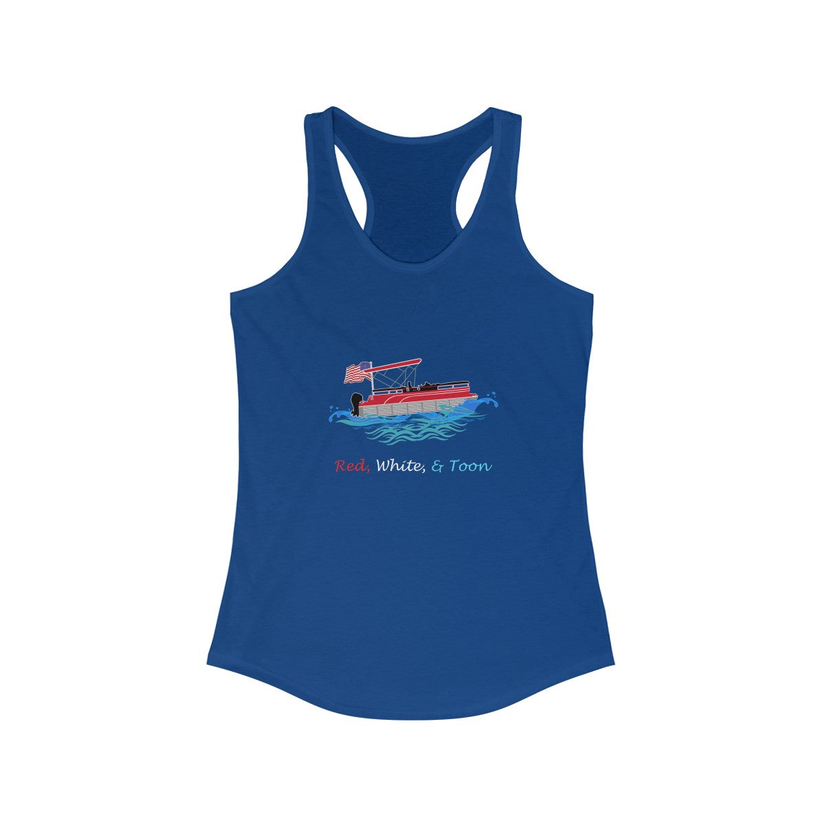 Red White and Toon - Pontoon Girl 4th of July Tank Top!