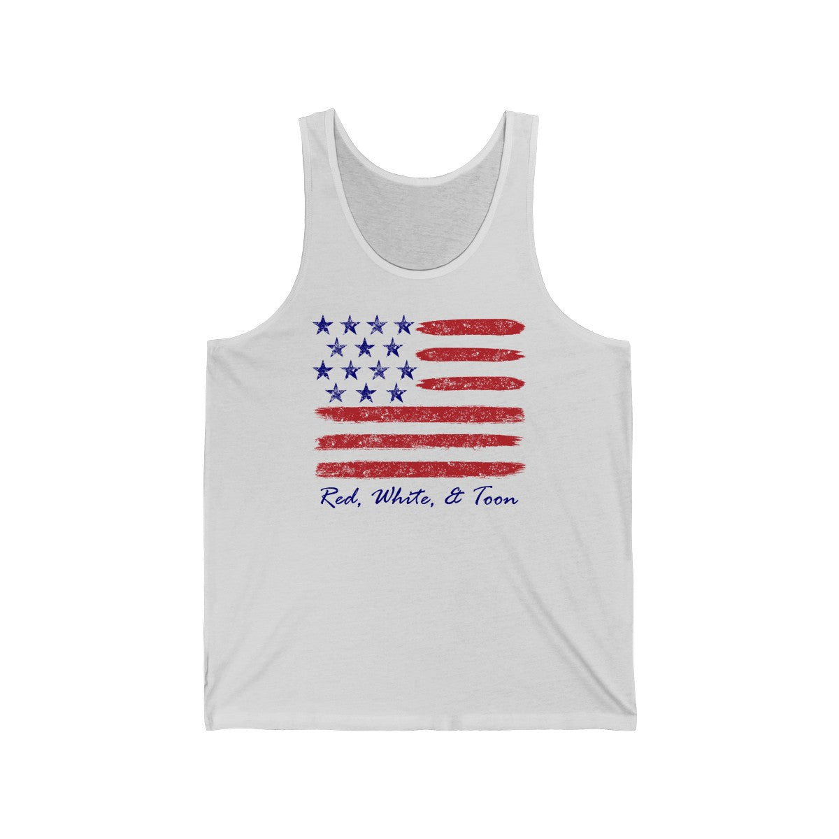 Tank Top -  Contemporary Flag - Red White and Toon - TWO SIDED DESIGN