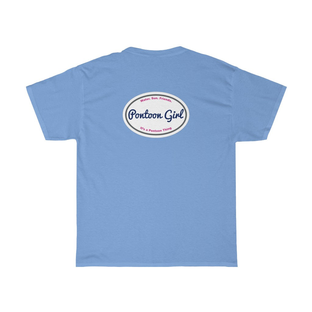 Classic Pontoon Girl Logo T Shrit - Style: Unisex Heavy Cotton Tee