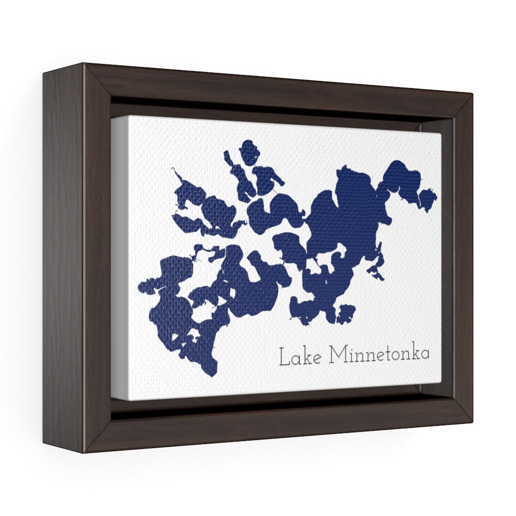 Lake Minnetonka - Party Lakes Collection - Horizontal Framed Premium Gallery Wrap Canvas