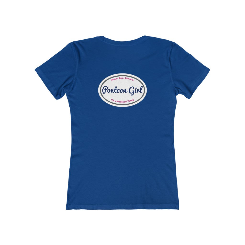 Classic Pontoon Girl Logo T Shirt - Style: Women's The Boyfriend Tee