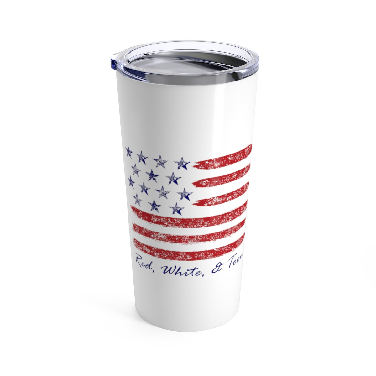 Pontoon Girl Tumbler - Contemporary Flag - Red White and Toon