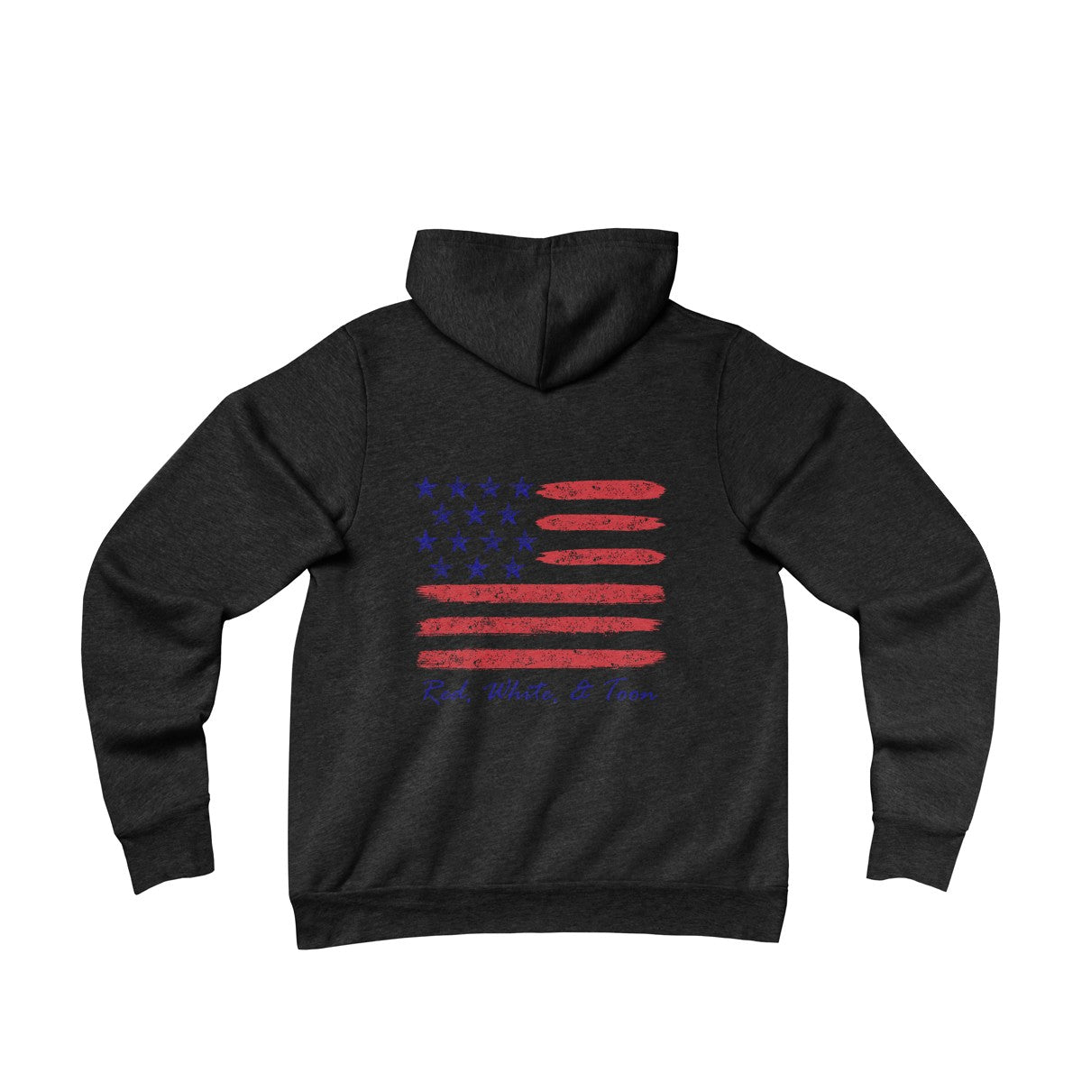 Pontoon Girl - Red White and Toon - Contemporary Flag Hoodie