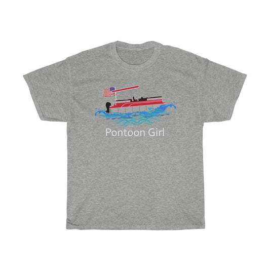 American Flag Pontoon Boat - Pontoon Girl