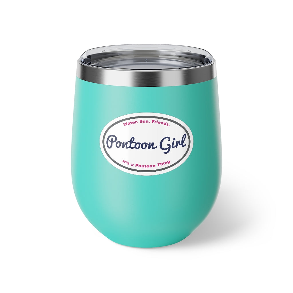 Classic Pontoon Girl - Insulated Cup - Wine Glass
