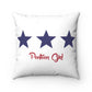 Pontoon Girl - Red White and Toon - Classic Flag Pillow