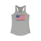 Pontoon Girl - Classic Flag - Red White and Toon Racerback Tank - TWO SIDED