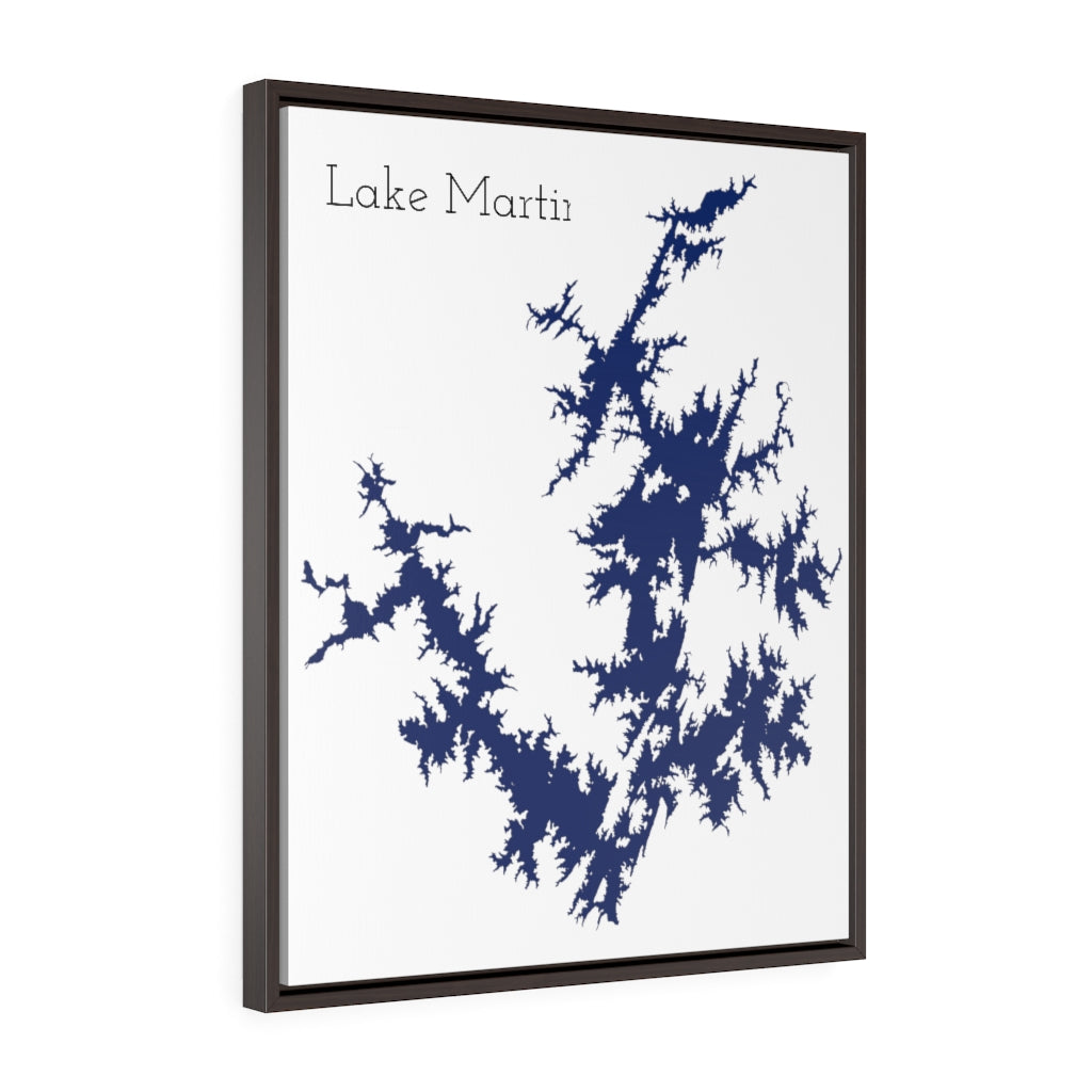 Lake Martin - Party Lakes Collection - Vertical Framed Premium Gallery Wrap Canvas