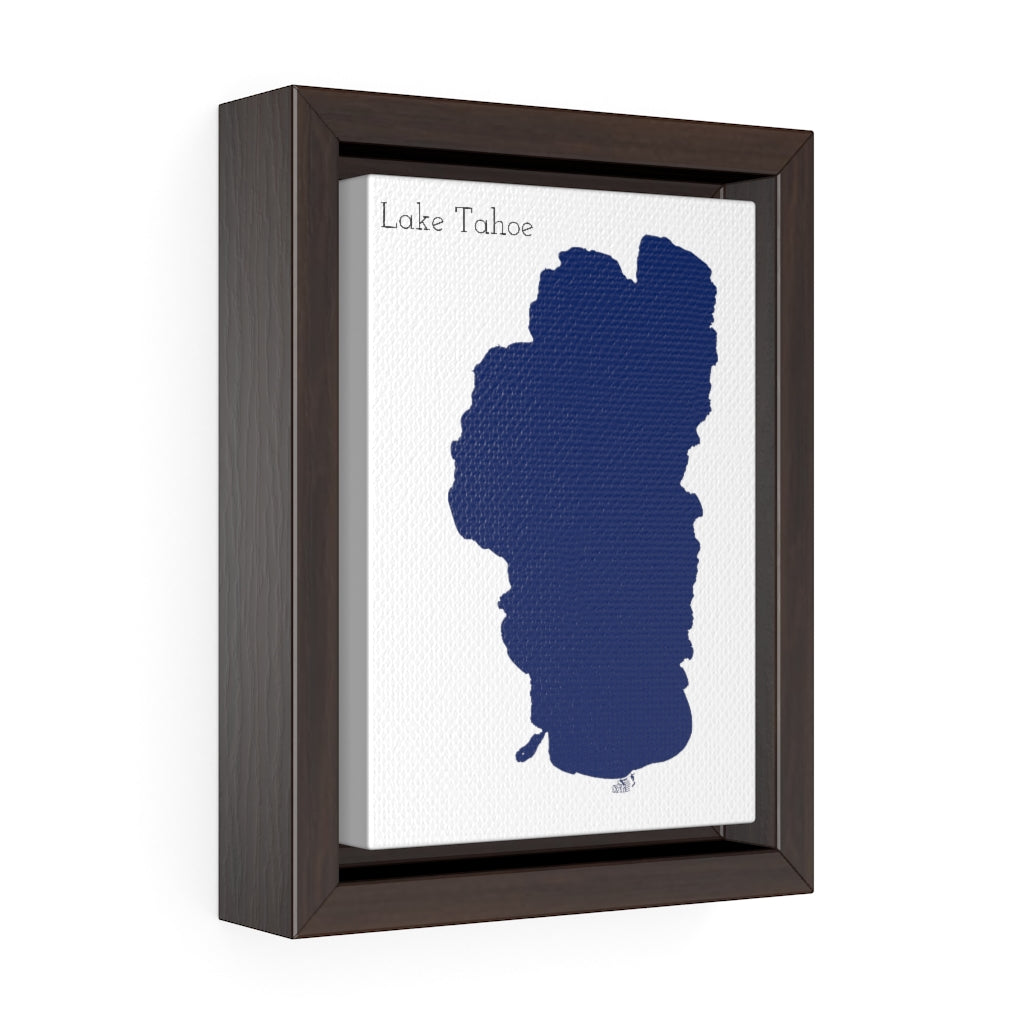 Lake Tahoe - Party Lakes Collection - Vertical Framed Premium Gallery Wrap Canvas