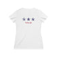 Ladies Cut - Red White and Toon Contemporary Flag Design