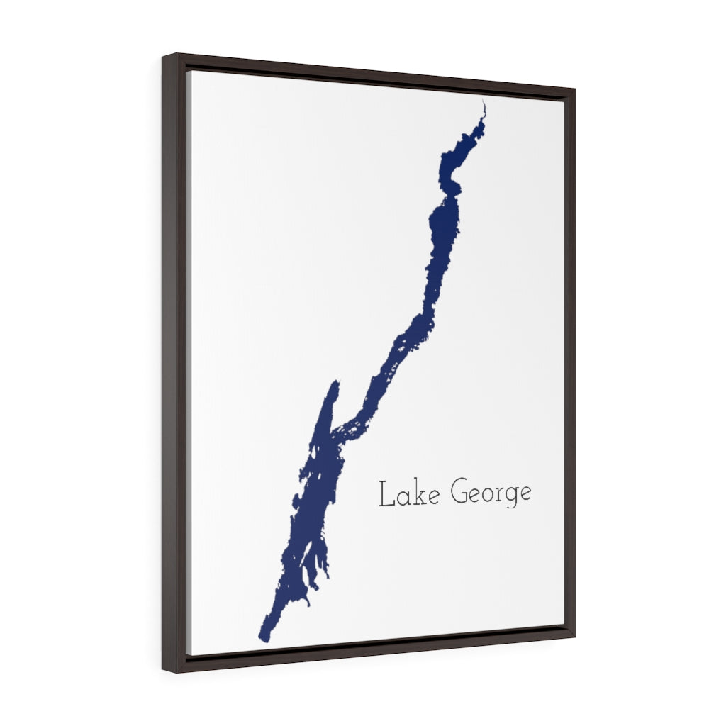 Lake George - Party Lakes Collection - Vertical Framed Premium Gallery Wrap Canvas