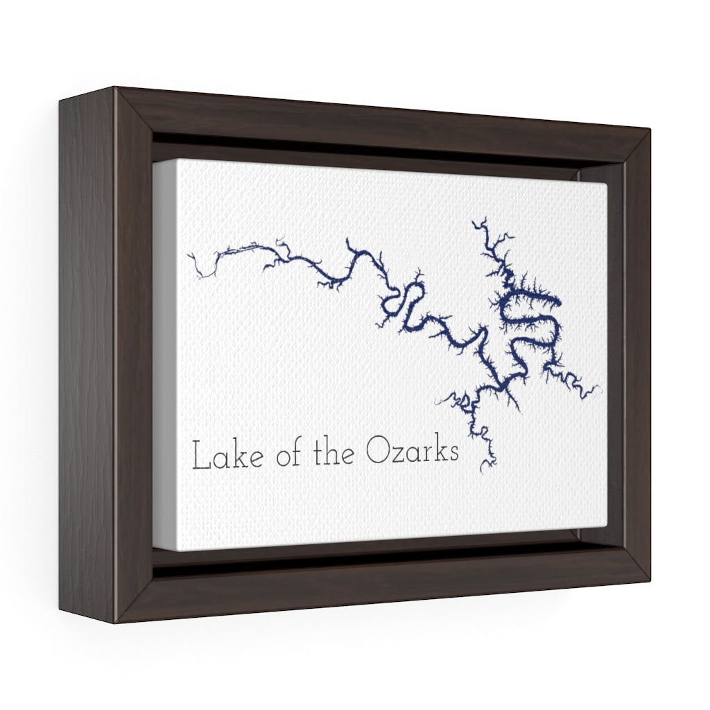 Lake of the Ozarks - Party Lakes Collection - Horizontal Framed Premium Gallery Wrap Canvas