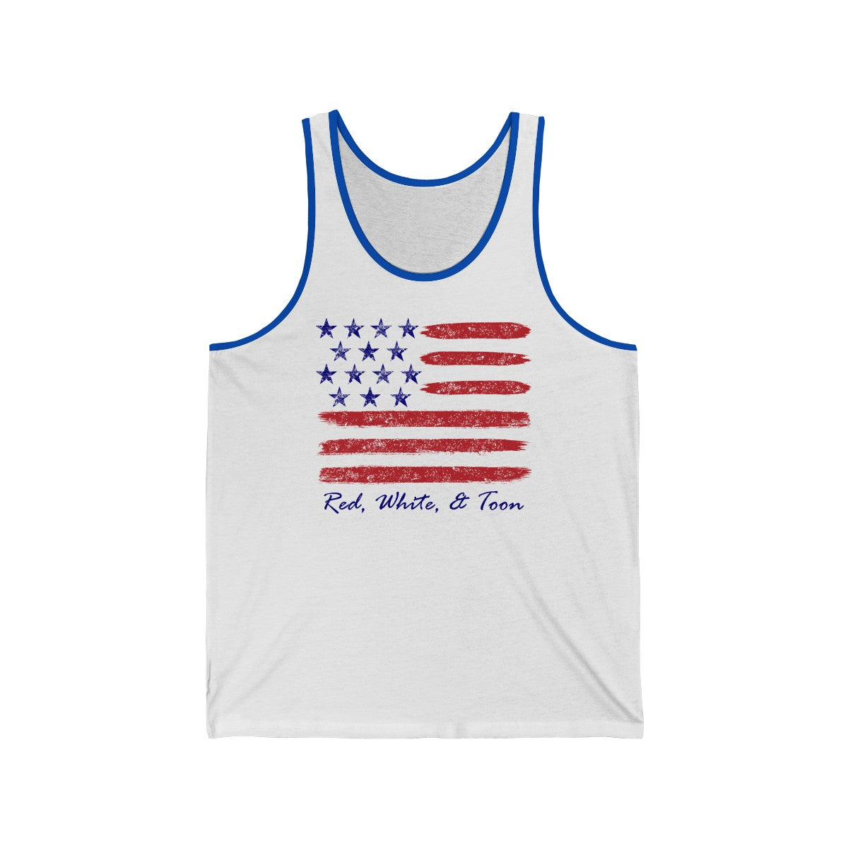 Tank Top -  Contemporary Flag - Red White and Toon - TWO SIDED DESIGN