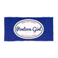 Pontoon Girl Beach Towel - Blue