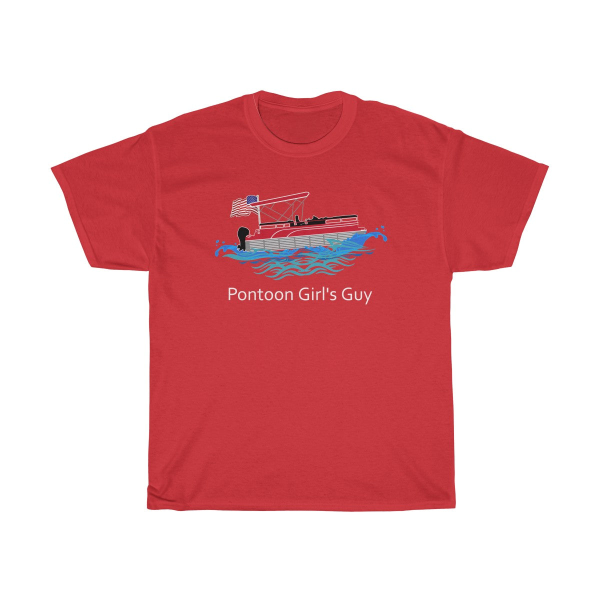 American Flag Pontoon Boat - Pontoon Girl's Guy