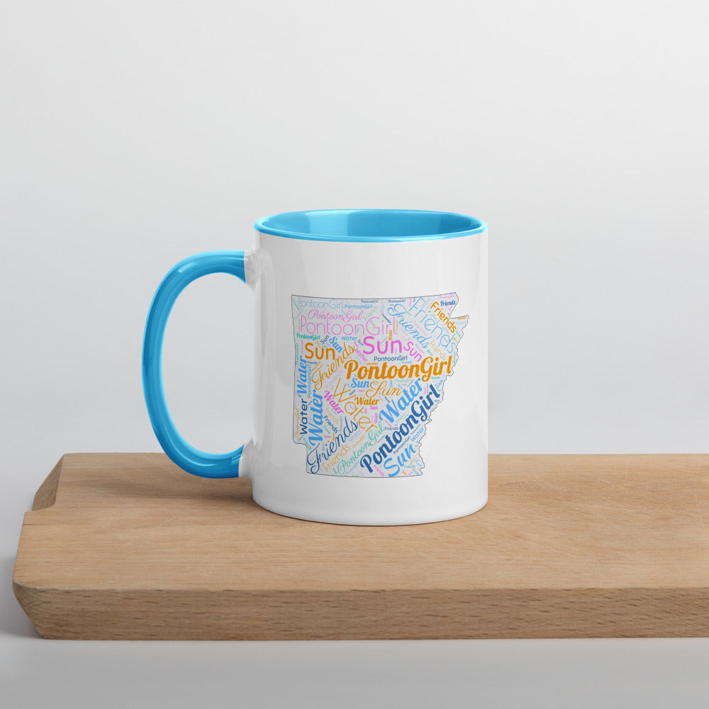 Pontoon Girl® - Mug with Yellow or Blue Handle