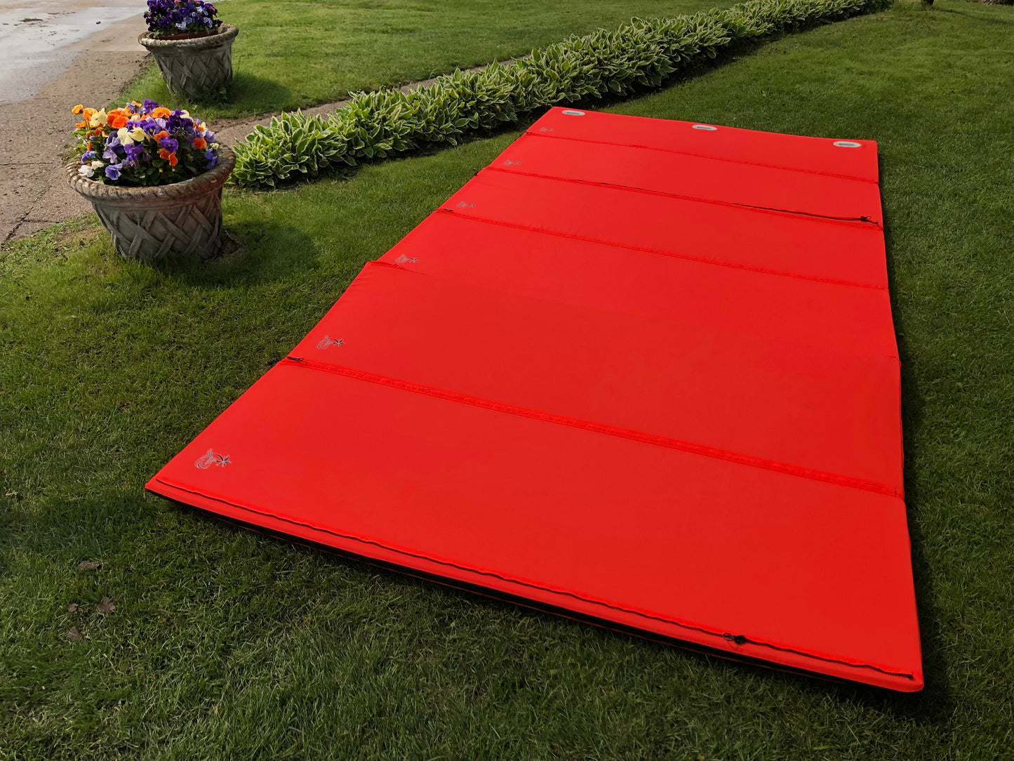 Aqua Water Mats - folding water pad that zips and folds into small space - easy to carry!