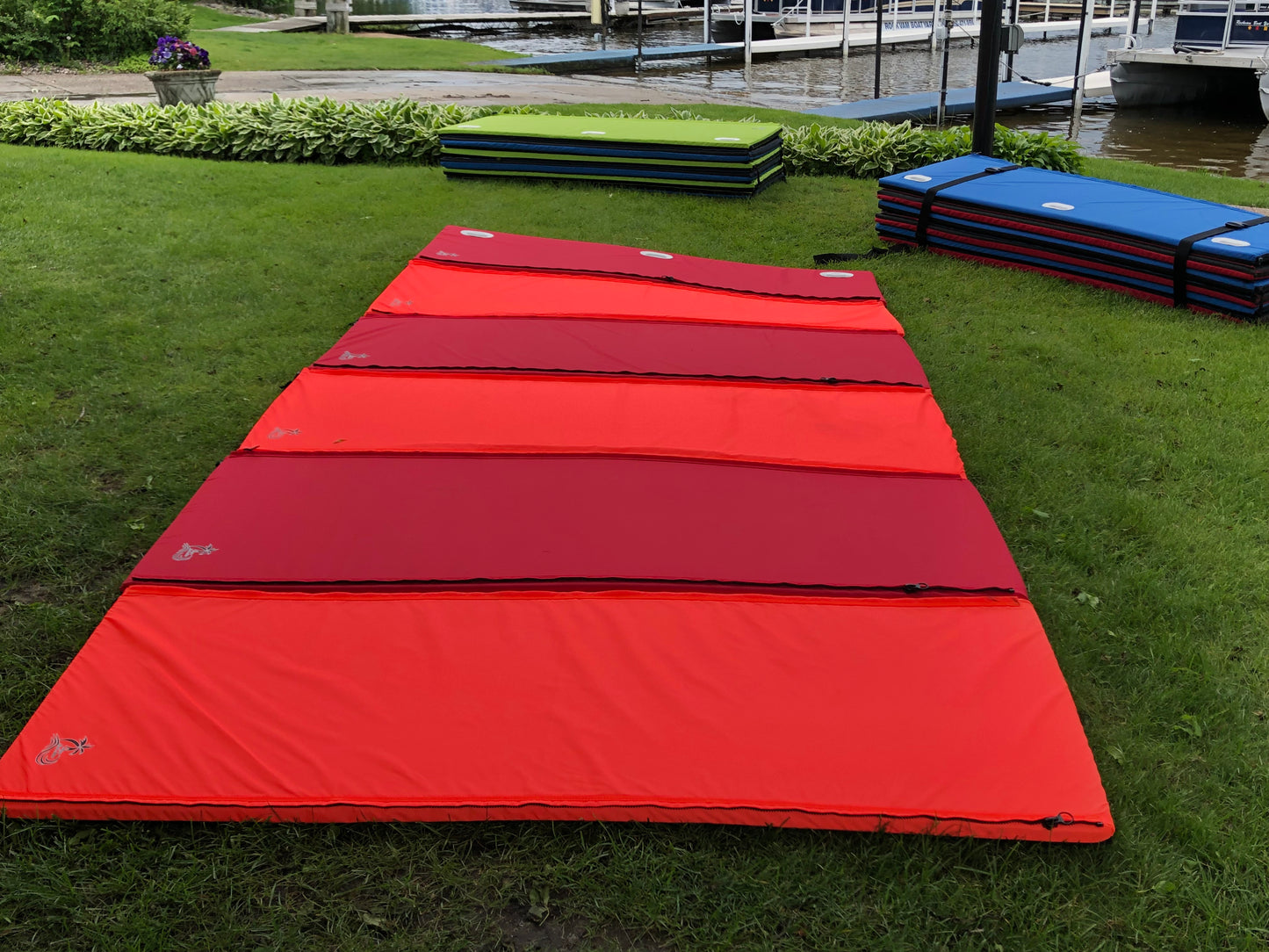 Aqua Water Mats - folding water pad that zips and folds into small space - easy to carry!