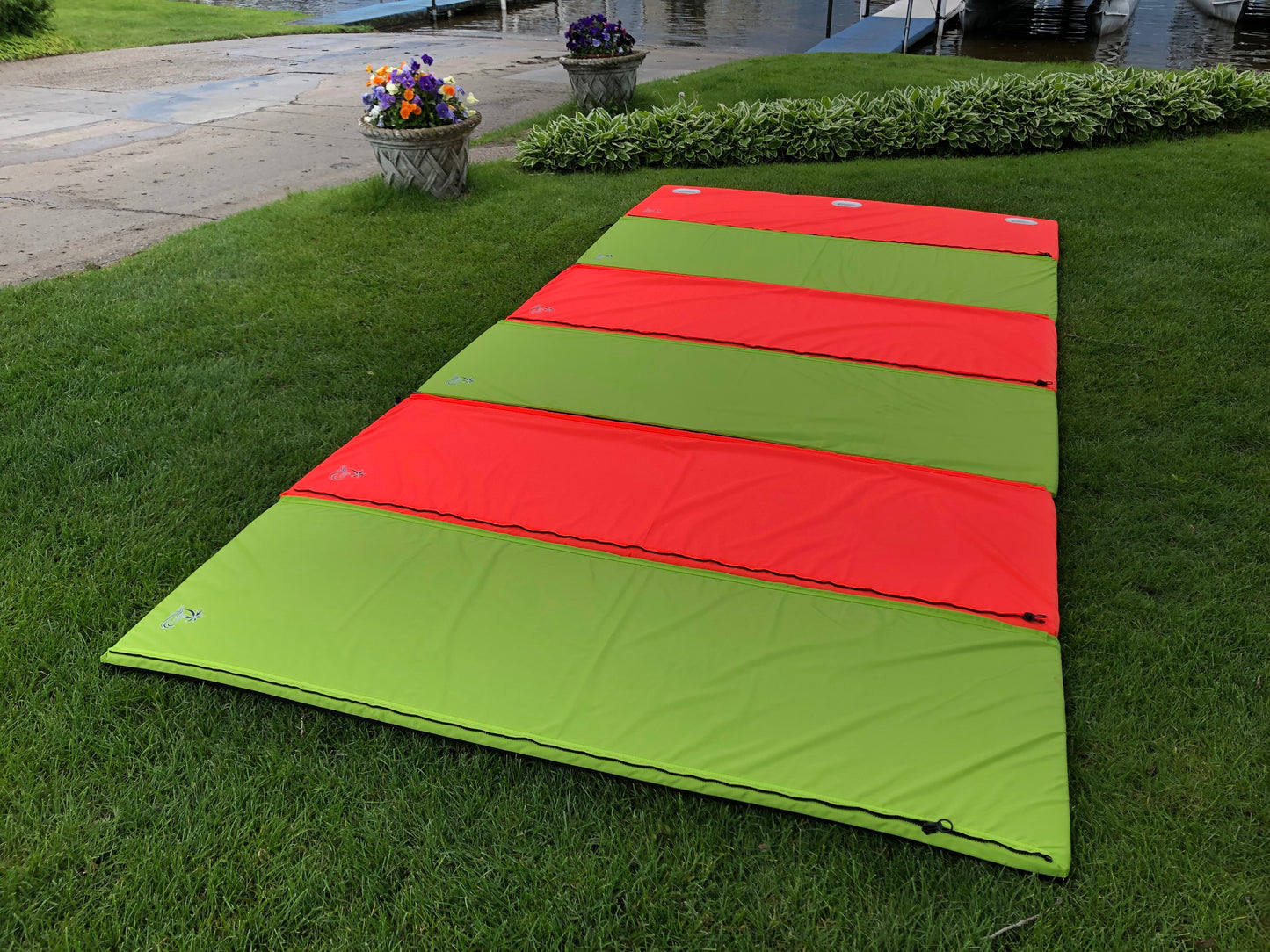 Aqua Water Mats - folding water pad that zips and folds into small space - easy to carry!