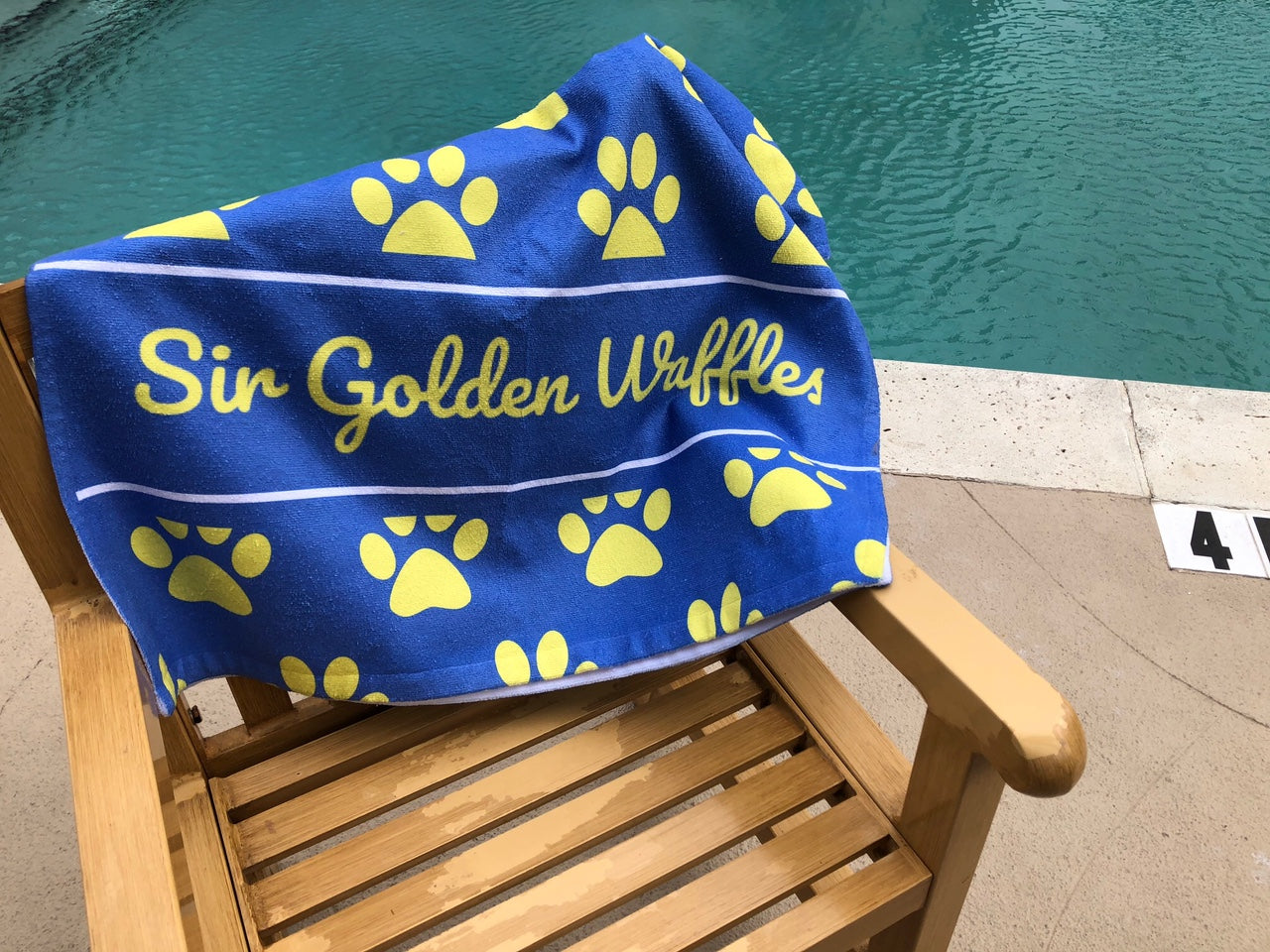 Dog Boater Custom Beach Towel - PAWS Design
