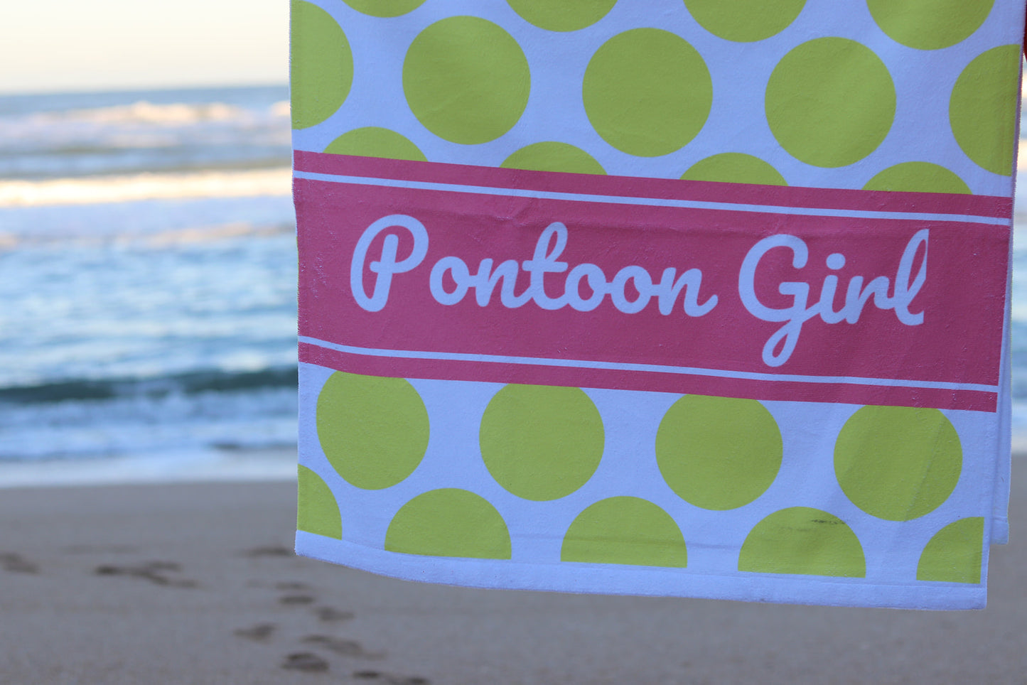 Custom Beach Towel by Pontoon Girl® - Virtual Beach Towel Generator